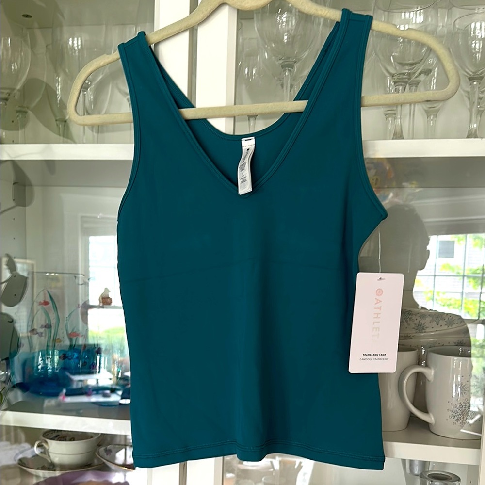 NWT Athleta Teal Crop Tank Top size S